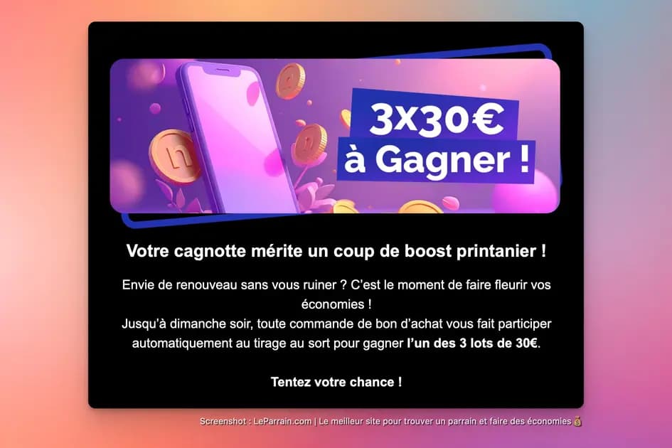 Illustration de l'article : Naomi vous fait gagner 30€ pour tout achat d'une carte cadeau