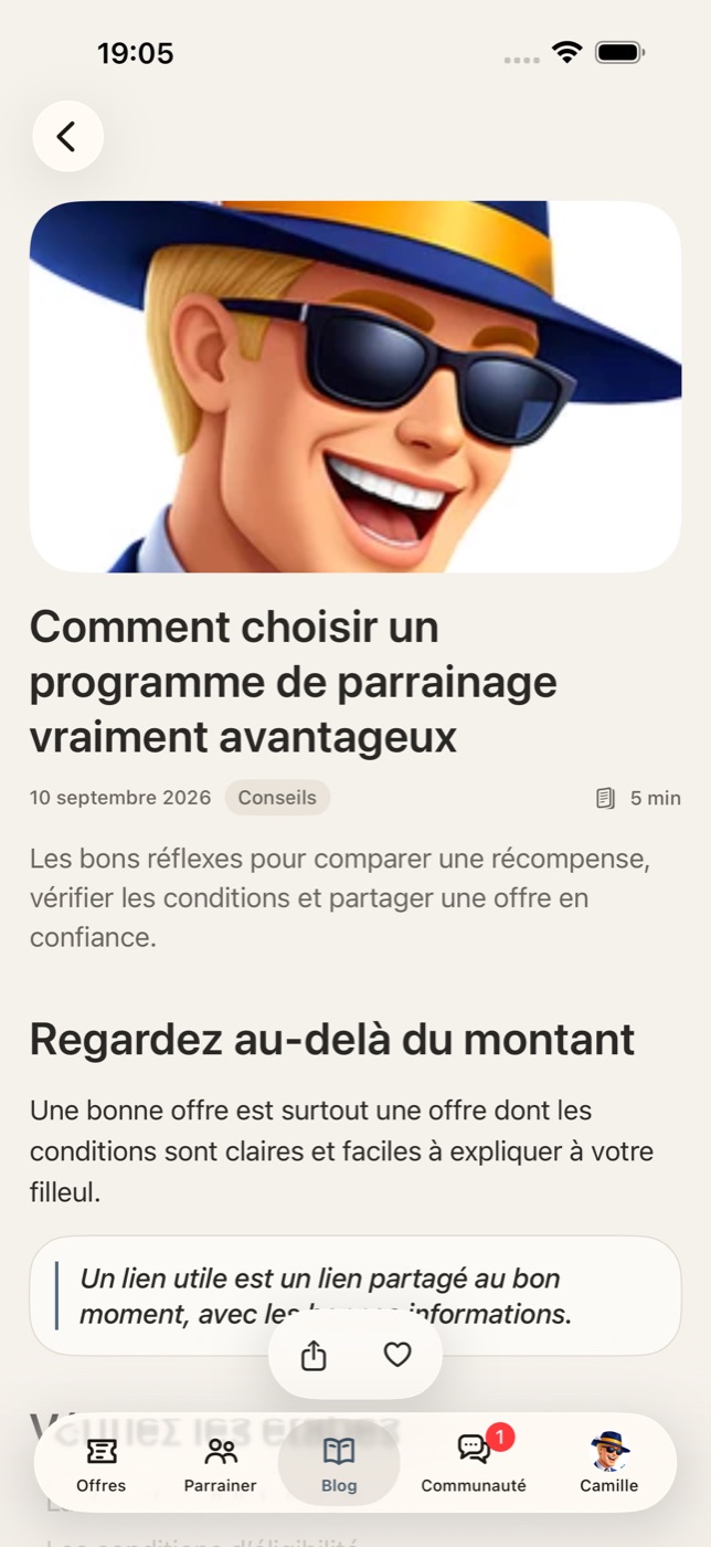 Conseils de parrainage