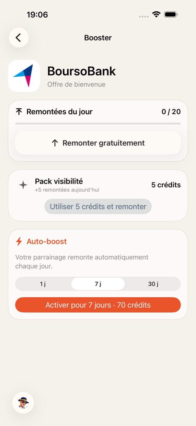 Options de visibilité d’une annonce dans Le Parrain