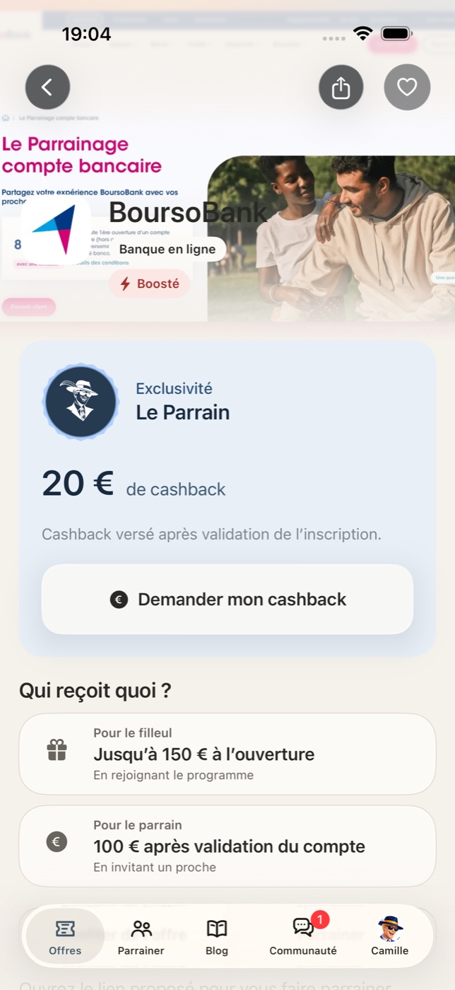 Fiche du programme BoursoBank
