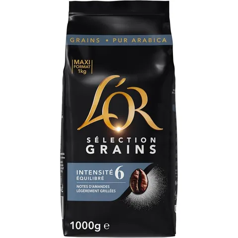 Paquet d'un kilo de café en grains L'OR Sélection