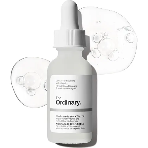 Flacon de sérum The Ordinary Niacinamide 10% + Zinc 1%