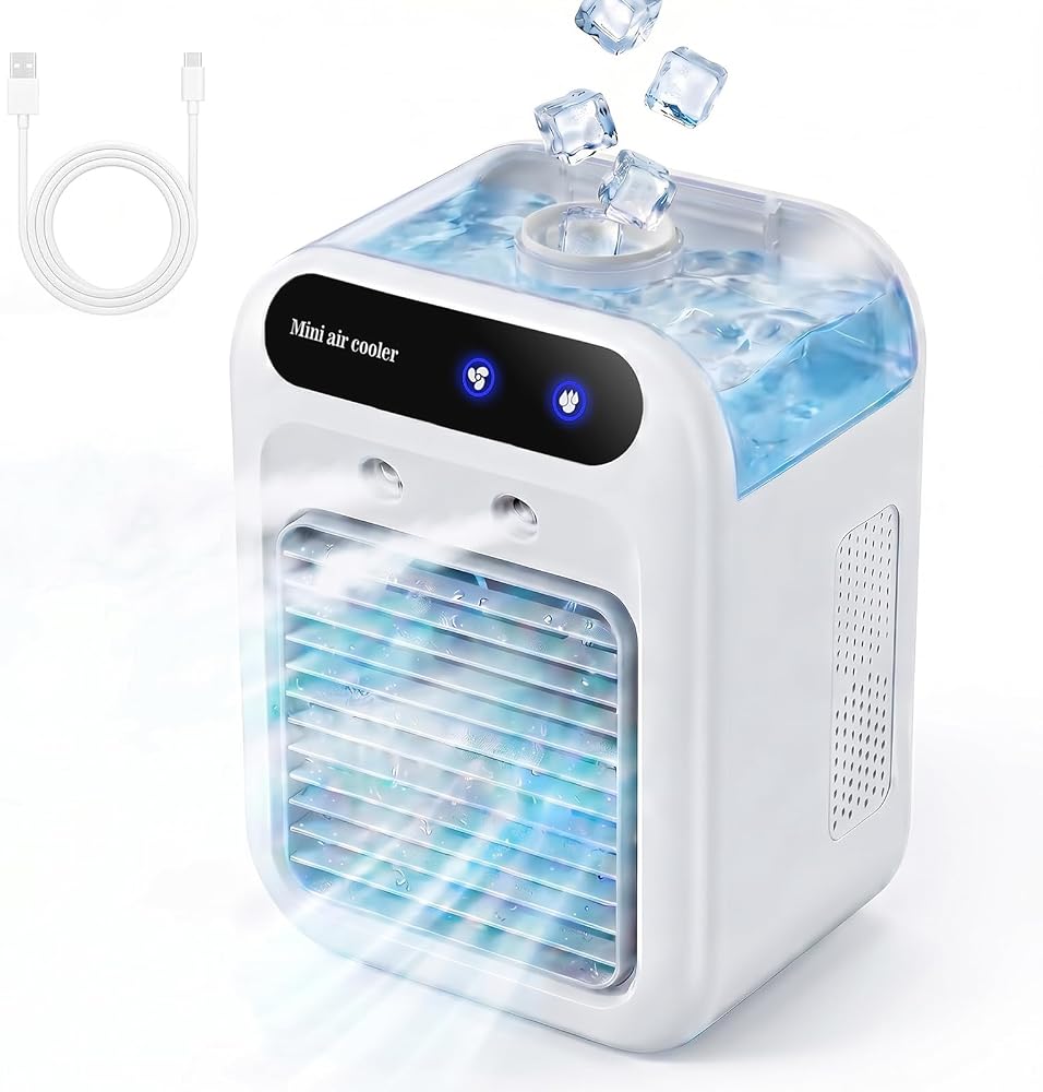Mini climatiseur rafraichisseur d'air portable 4 en 1