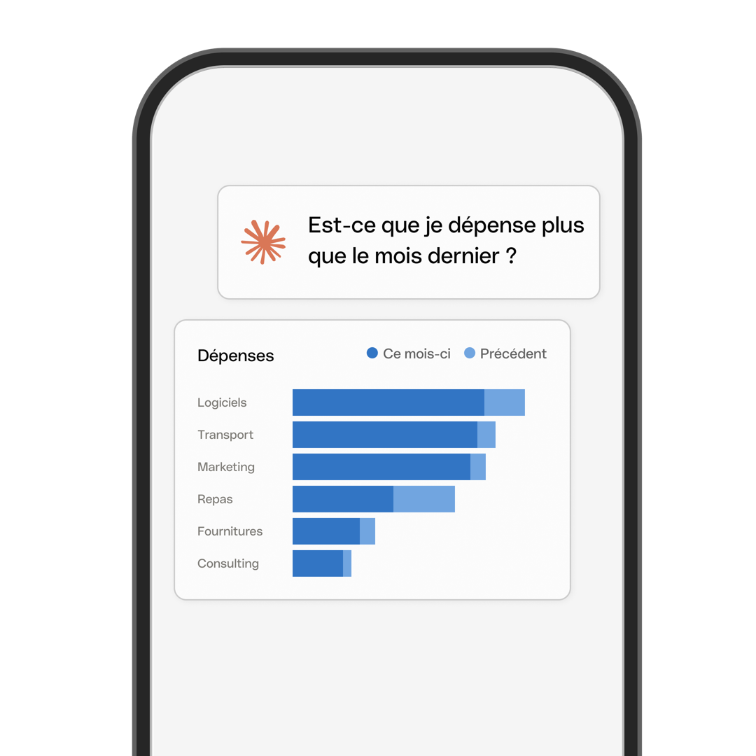 Graphique de dépenses Qonto généré dans Claude