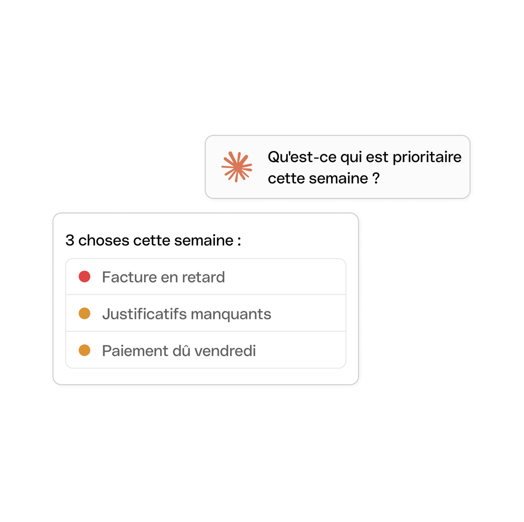 Conversation Claude mettant en avant les paiements prioritaires Qonto