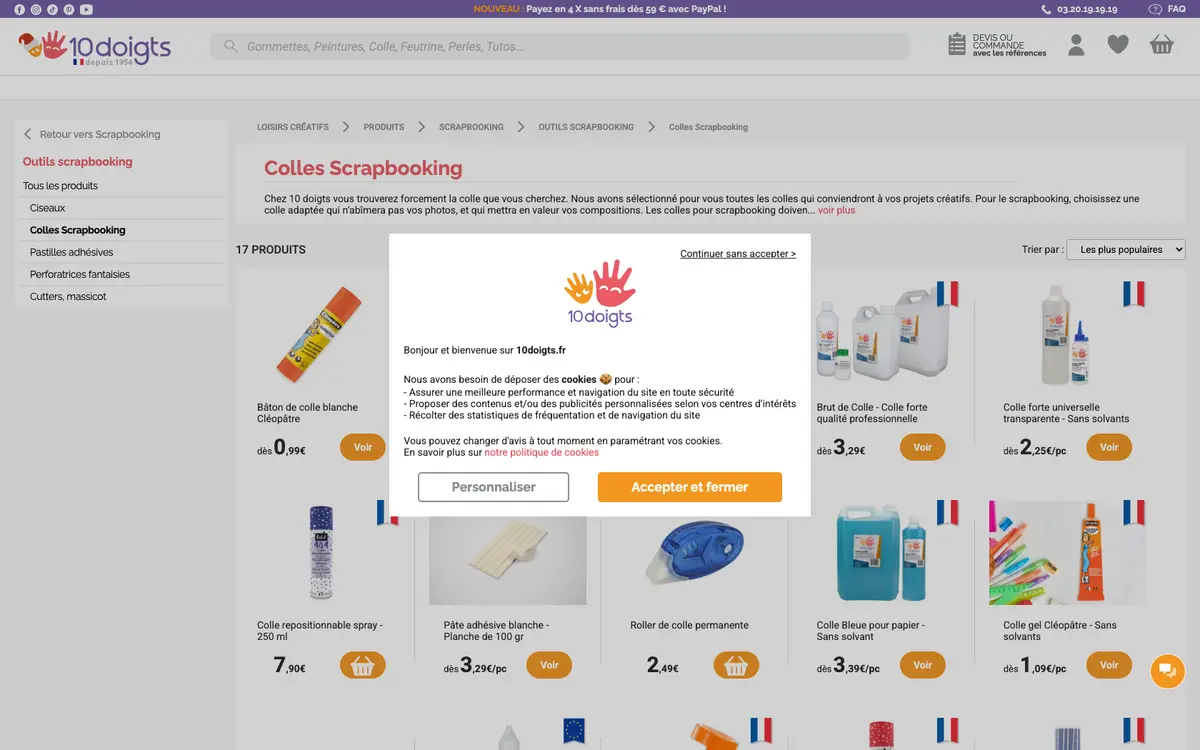 Aperçu du site 10doigts