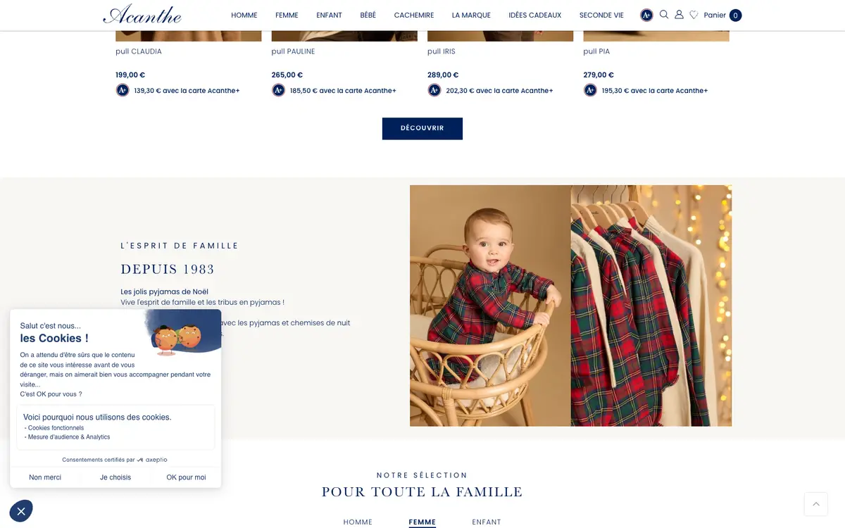 Aperçu du site Acanthe
