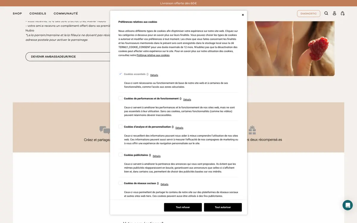 Page programme de parrainage Atelier Nubio