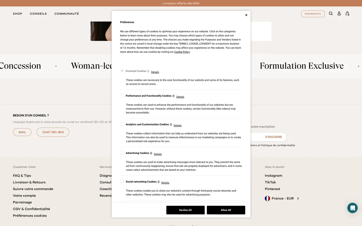Aperçu du site Atelier Nubio