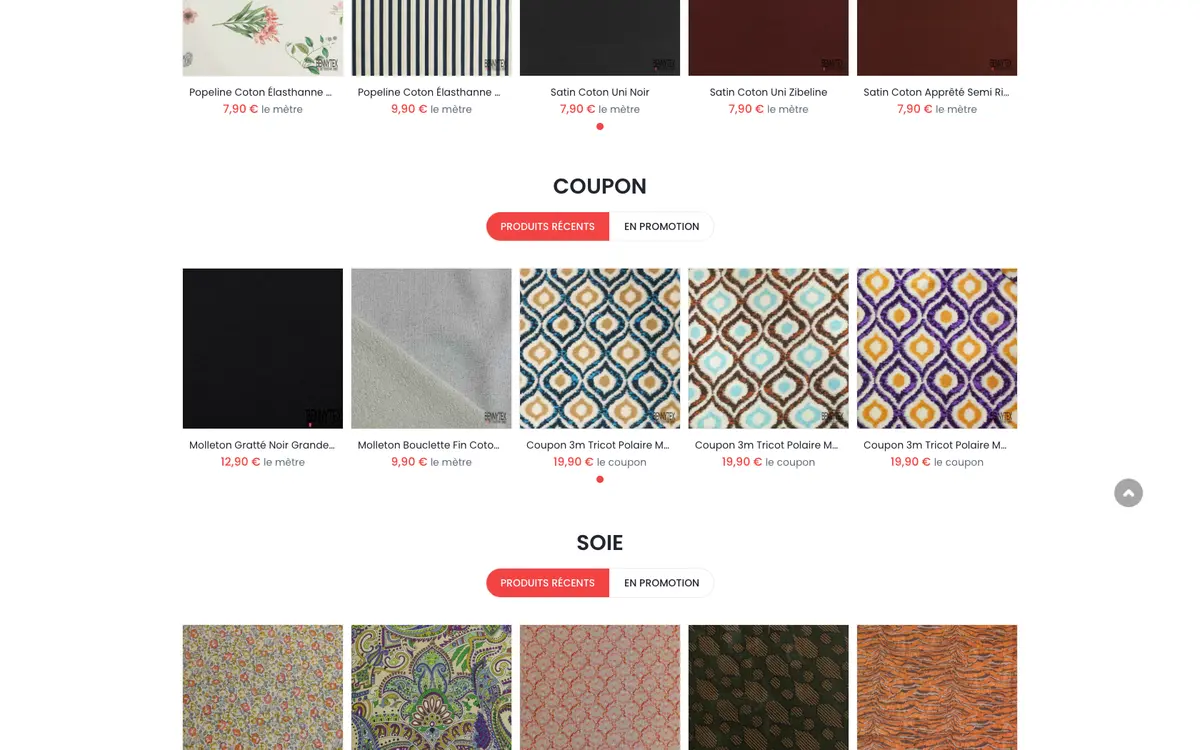 Aperçu du site Bennytex
