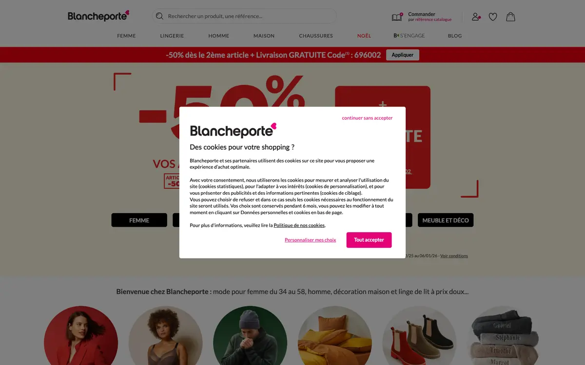 Aperçu du site Blanche Porte