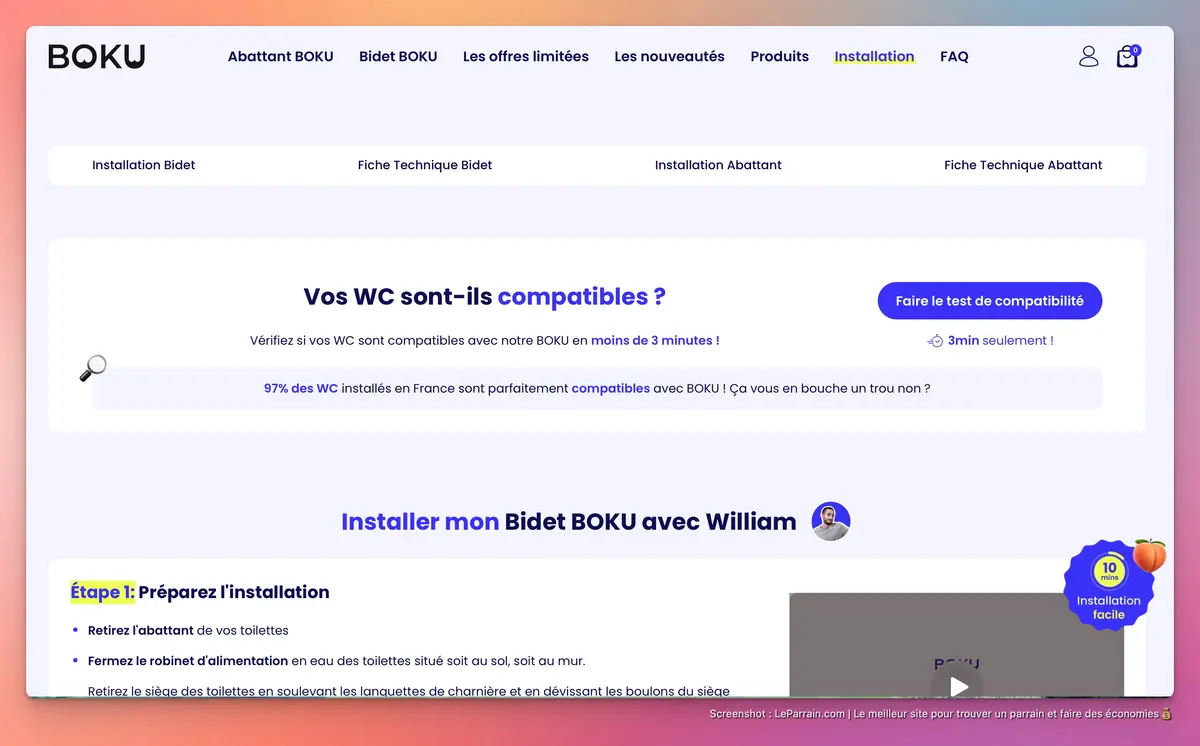 Capture d'écran 4 du programme de parrainage Boku
