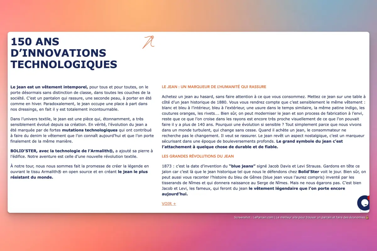 Capture d'écran 6 du programme de parrainage Bolid'ster