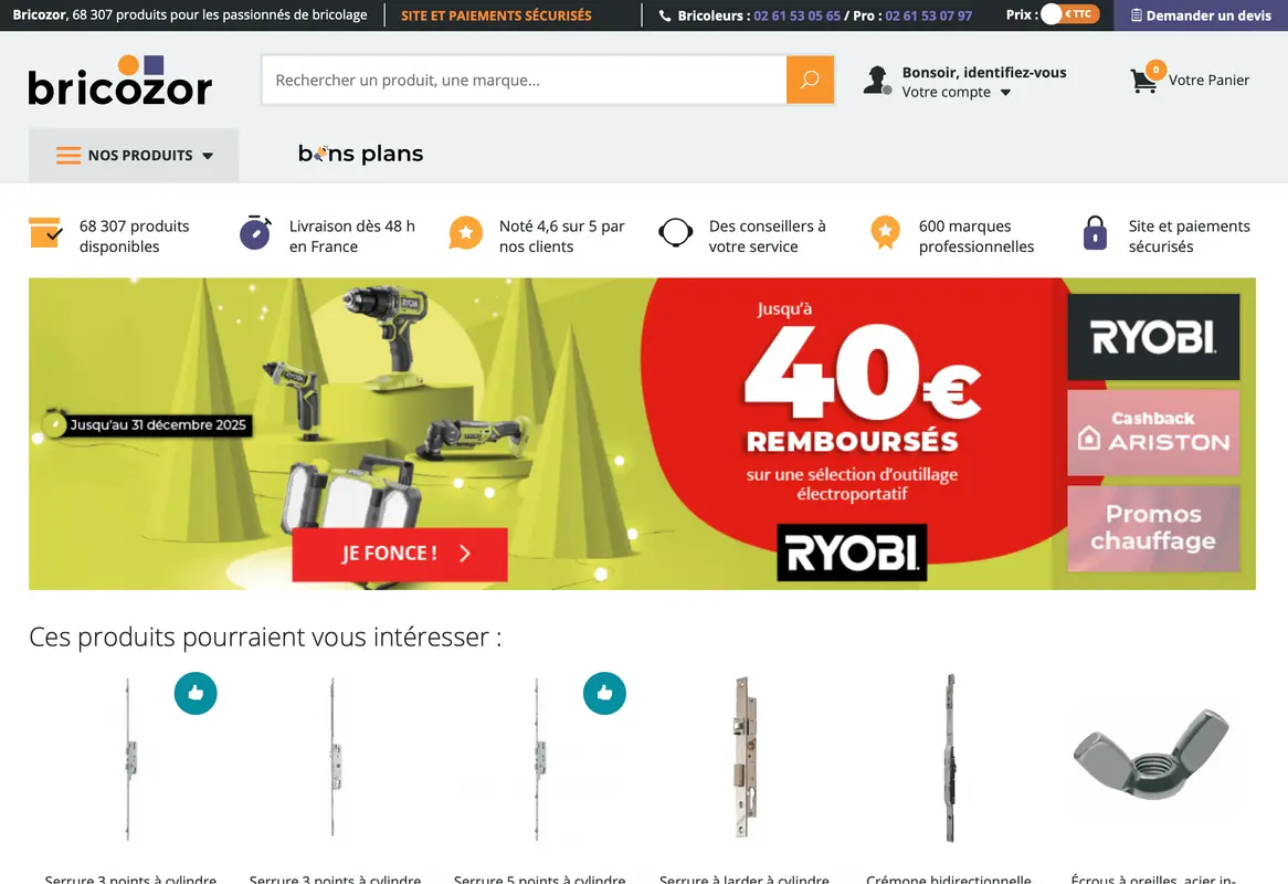 Capture d'écran 1 du programme de parrainage Bricozor