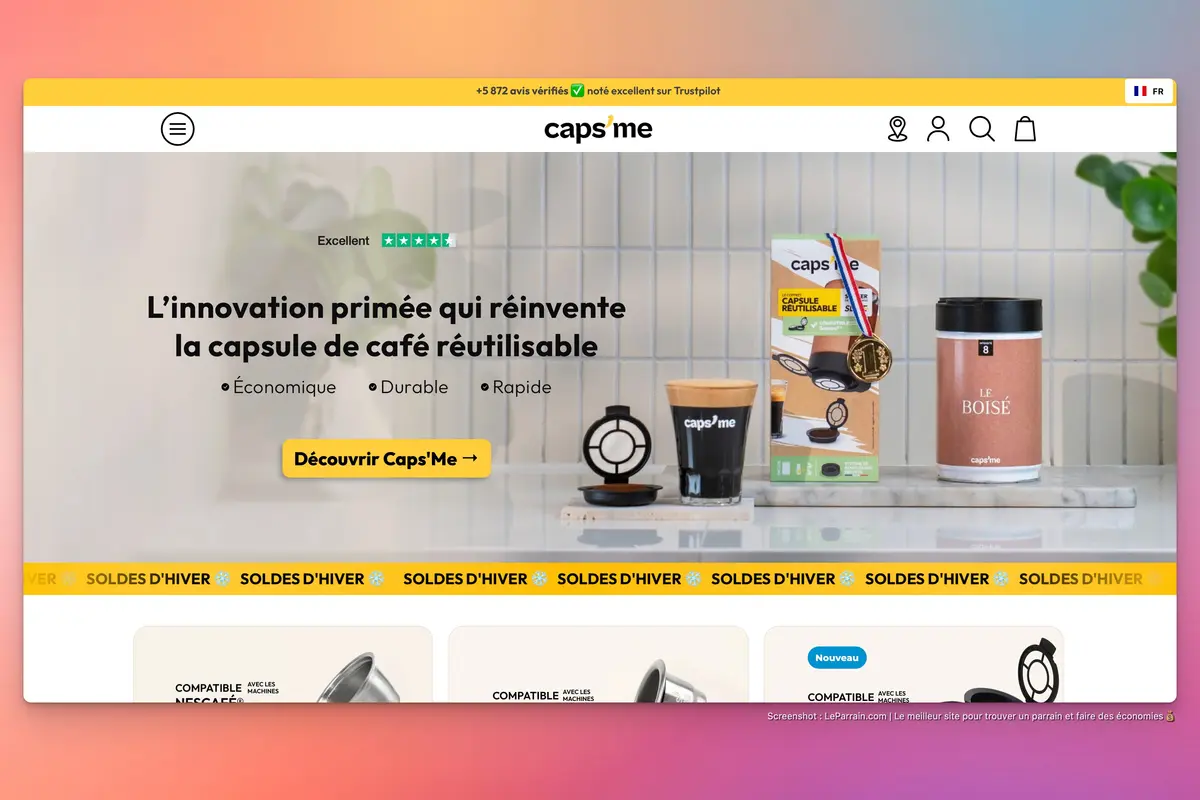 Capture d'écran 3 du programme de parrainage Caps Me
