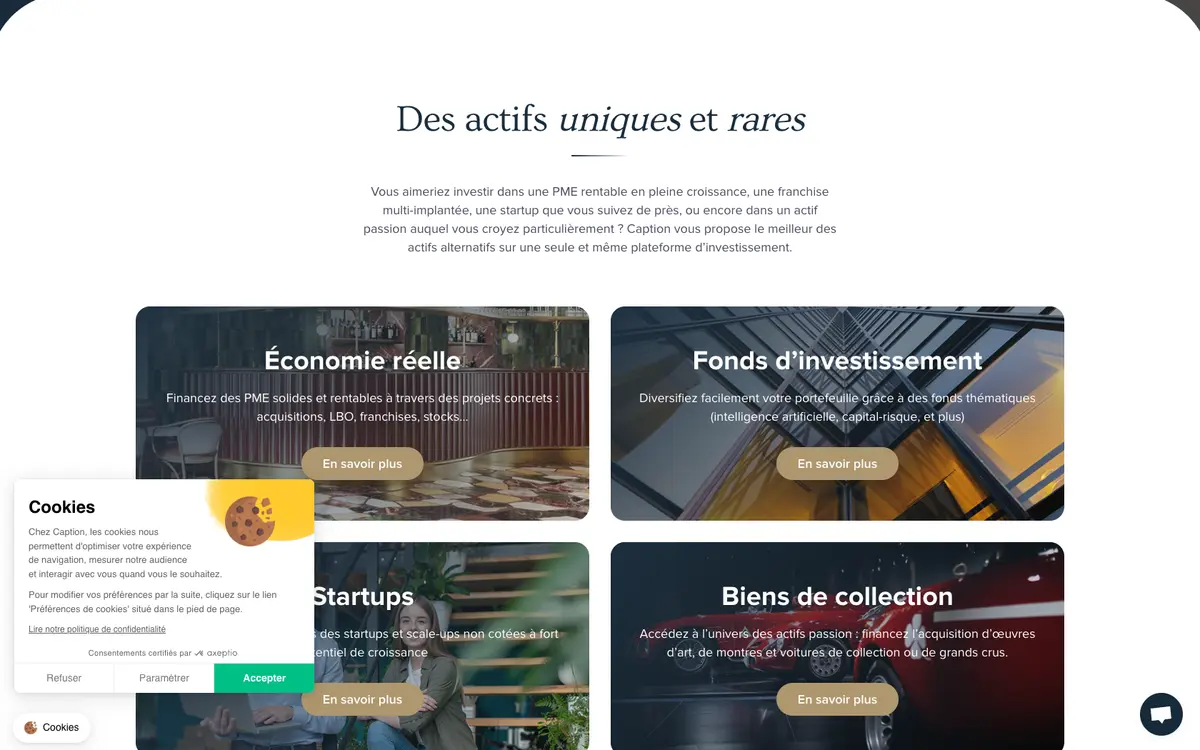 Aperçu du site Caption
