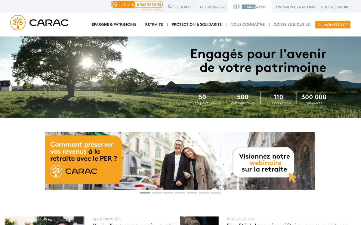 Capture d'écran 1 du programme de parrainage Carac
