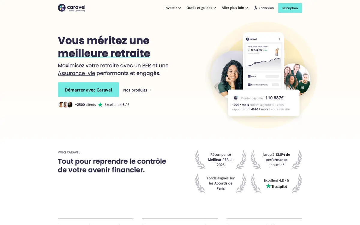 Aperçu du site Caravel