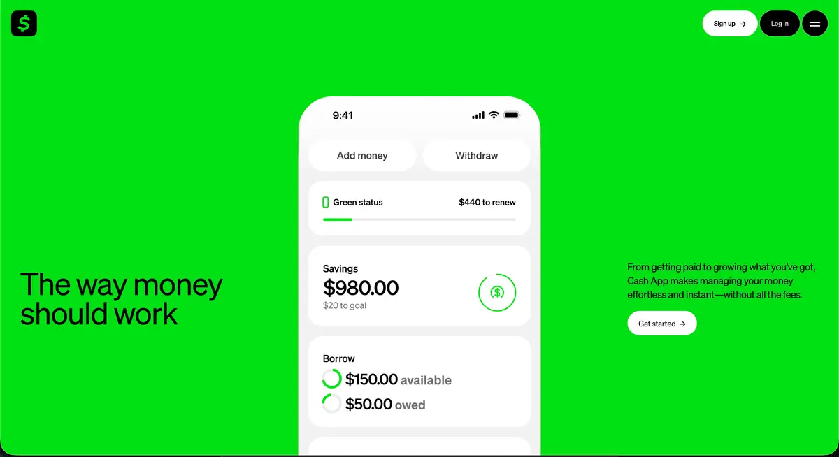 Capture d'écran 1 du programme de parrainage Cash App