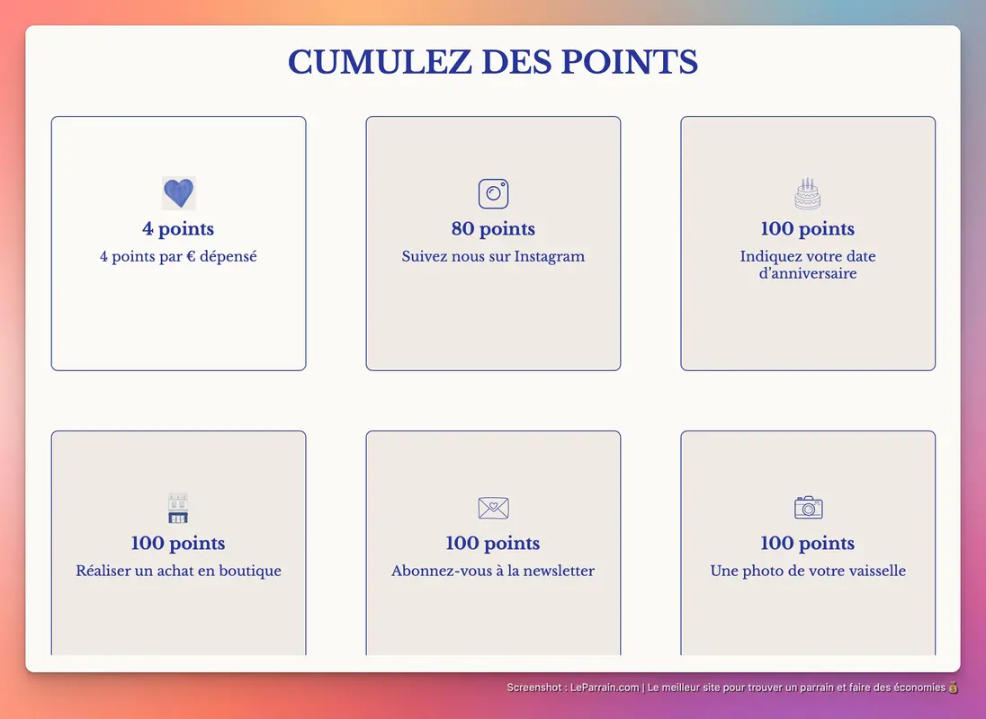 Capture d'écran 2 du programme de parrainage Céladon Paris