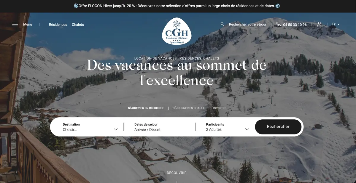 Capture d'écran 1 du programme de parrainage CGH Résidences