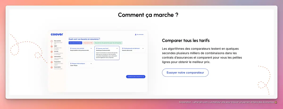 Capture d'écran 4 du programme de parrainage Coover