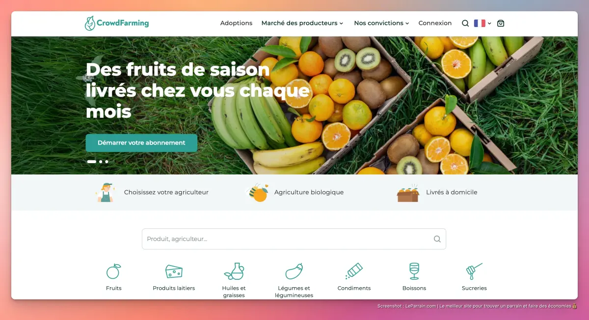 Capture d'écran 2 du programme de parrainage CrowdFarming