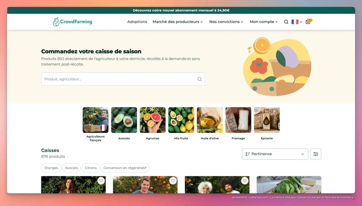 Capture d'écran 4 du programme de parrainage CrowdFarming