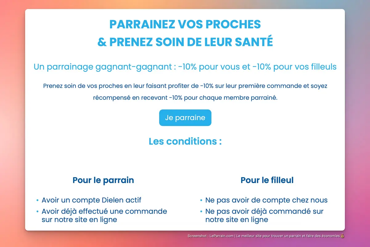 Capture d'écran 5 du programme de parrainage Dielen