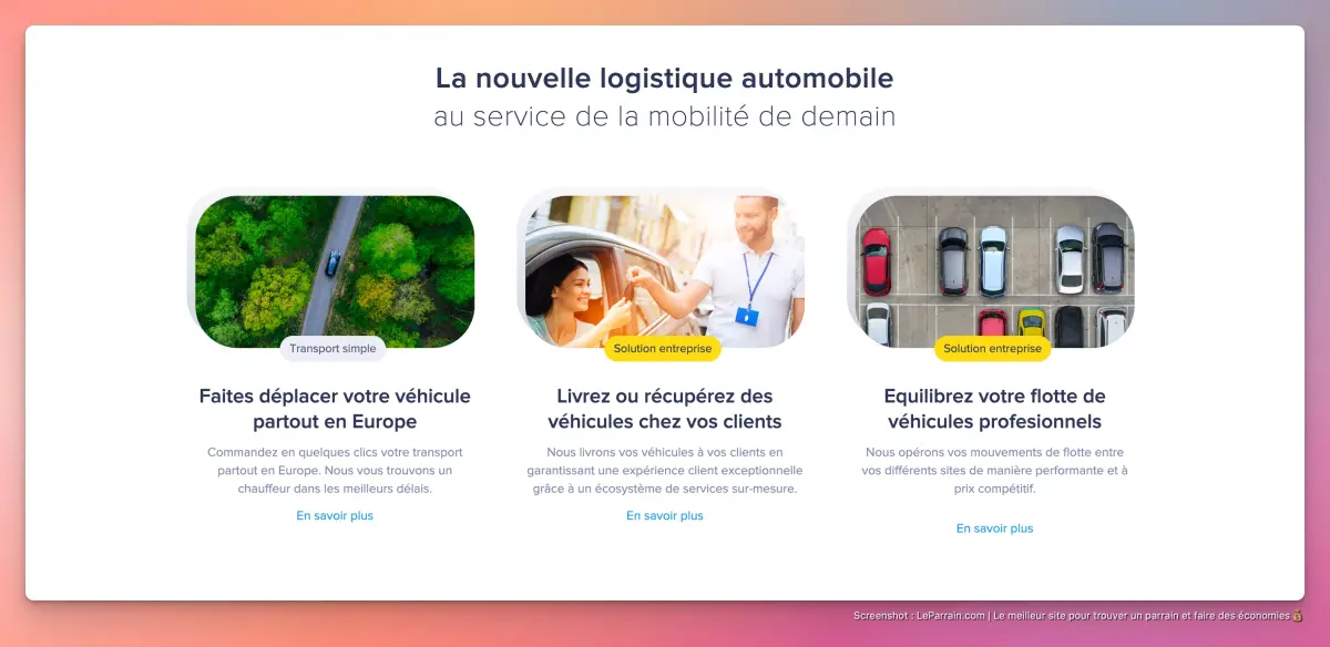 Capture d'écran 2 du programme de parrainage Driiveme