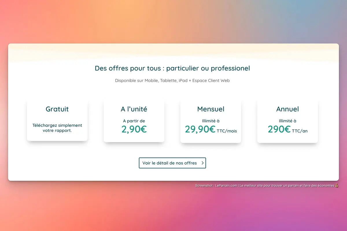 Capture d'écran 3 du programme de parrainage Edouard