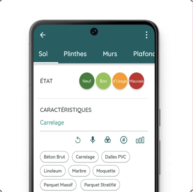 Capture d'écran de L'Application pour vos États des Lieux