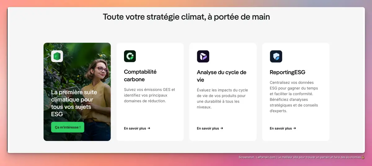 Capture d'écran 5 du programme de parrainage Greenly