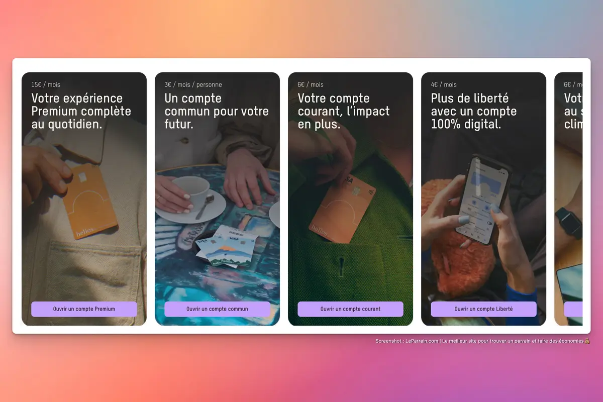 Capture d'écran 3 du programme de parrainage Helios