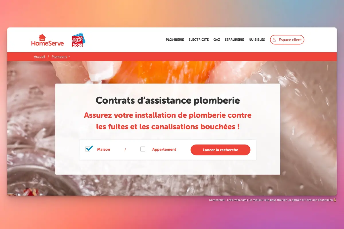 Capture d'écran 3 du programme de parrainage HomeServe