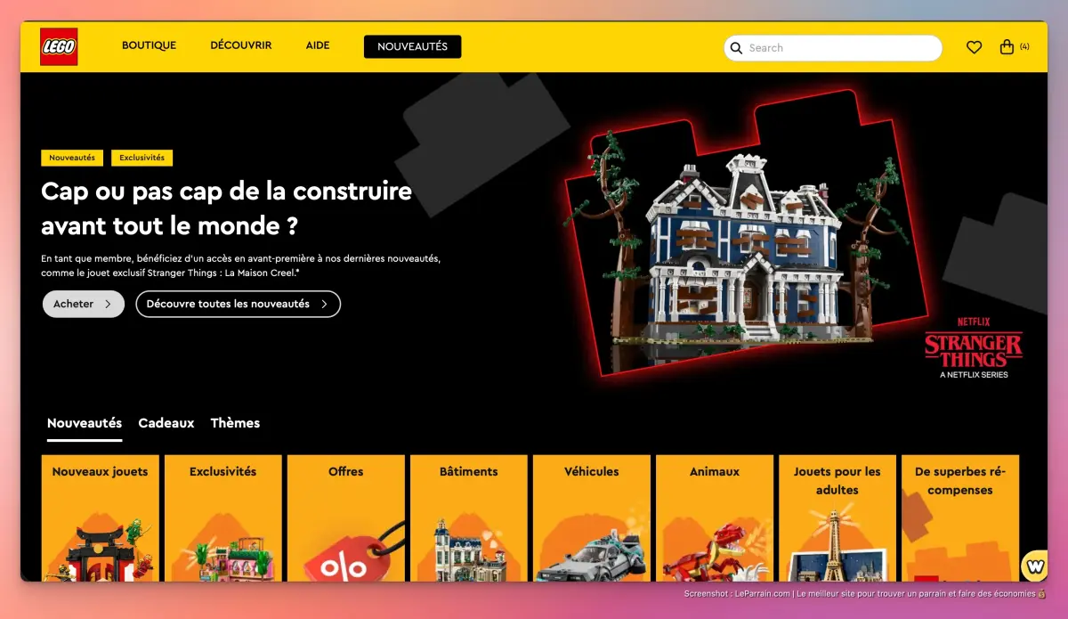 Capture d'écran 3 du programme de parrainage Lego