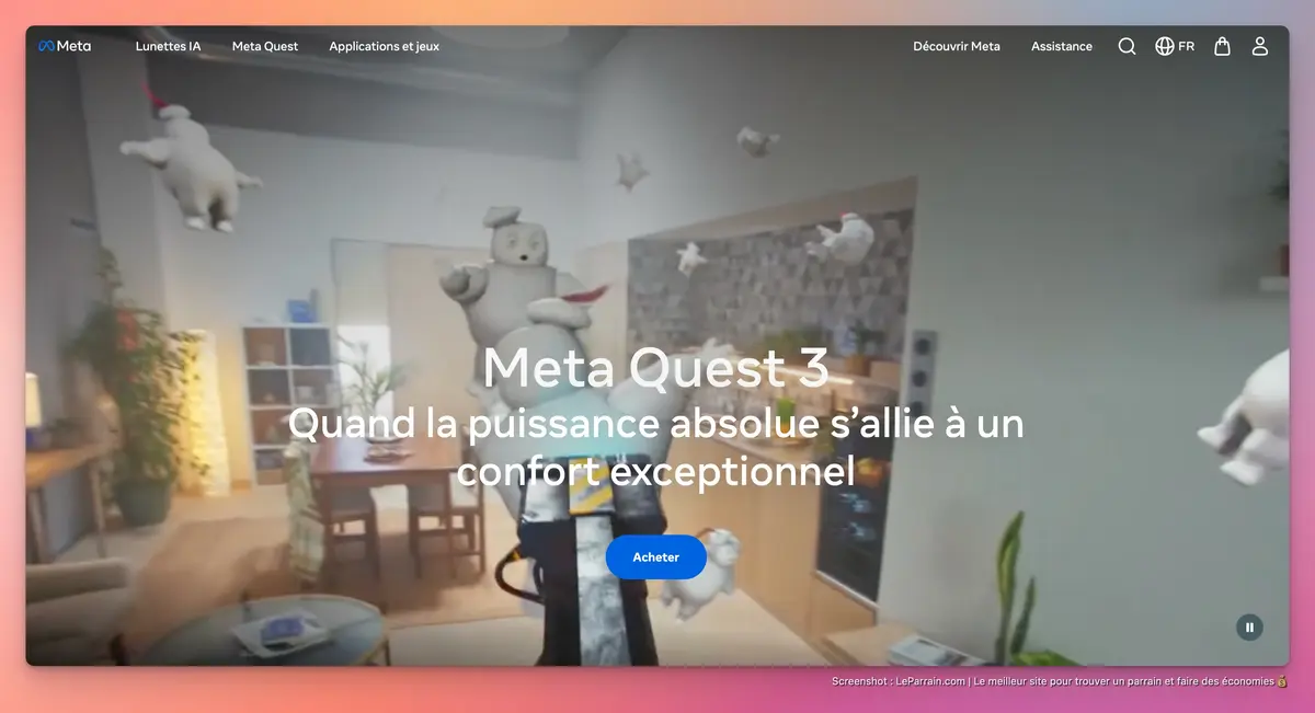 Capture d'écran 4 du programme de parrainage Meta Quest