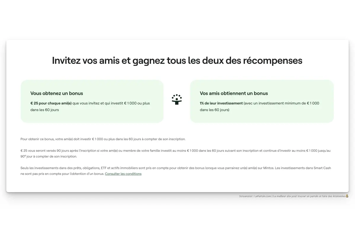 Capture d'écran 10 du programme de parrainage Mintos