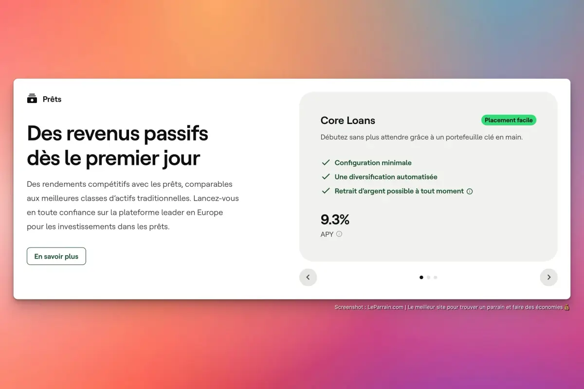 Capture d'écran 6 du programme de parrainage 