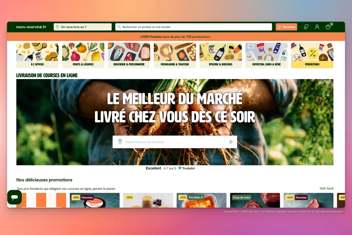 Capture d'écran 2 du programme de parrainage Mon Marché