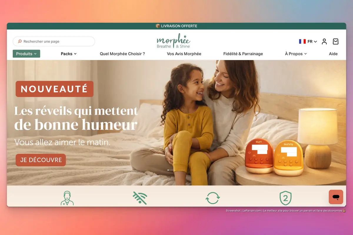 Capture d'écran 2 du programme de parrainage Morphée