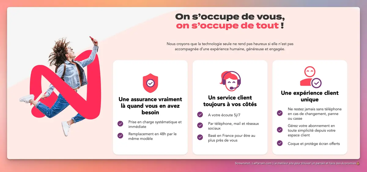 Capture d'écran 4 du programme de parrainage Next Mobiles