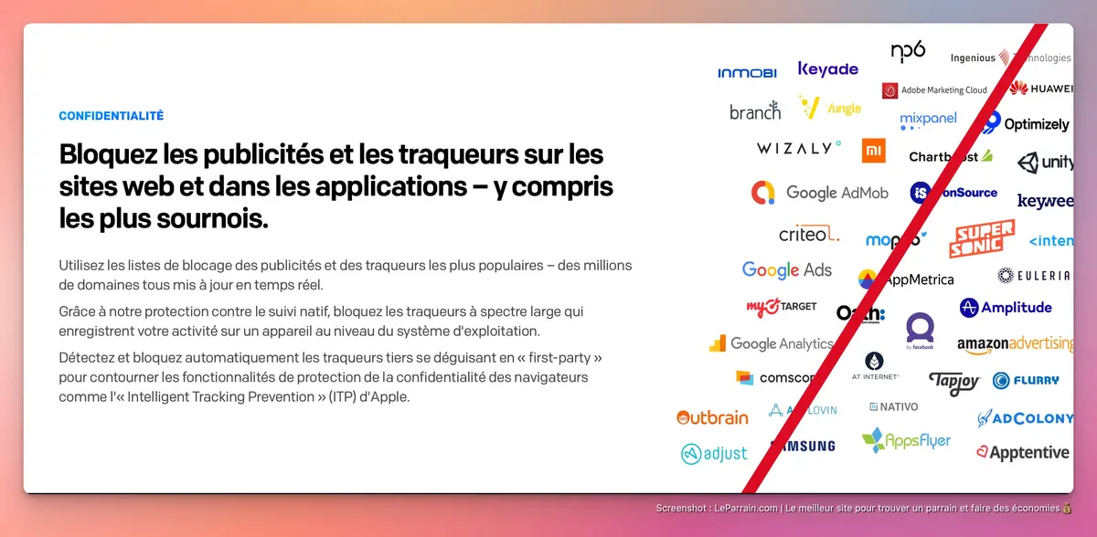 Capture d'écran 4 du programme de parrainage NextDNS
