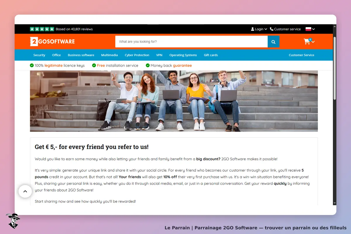 2GO Software : page d'accueil avec des utilisateurs sur des marches, ordinateurs portables ouverts