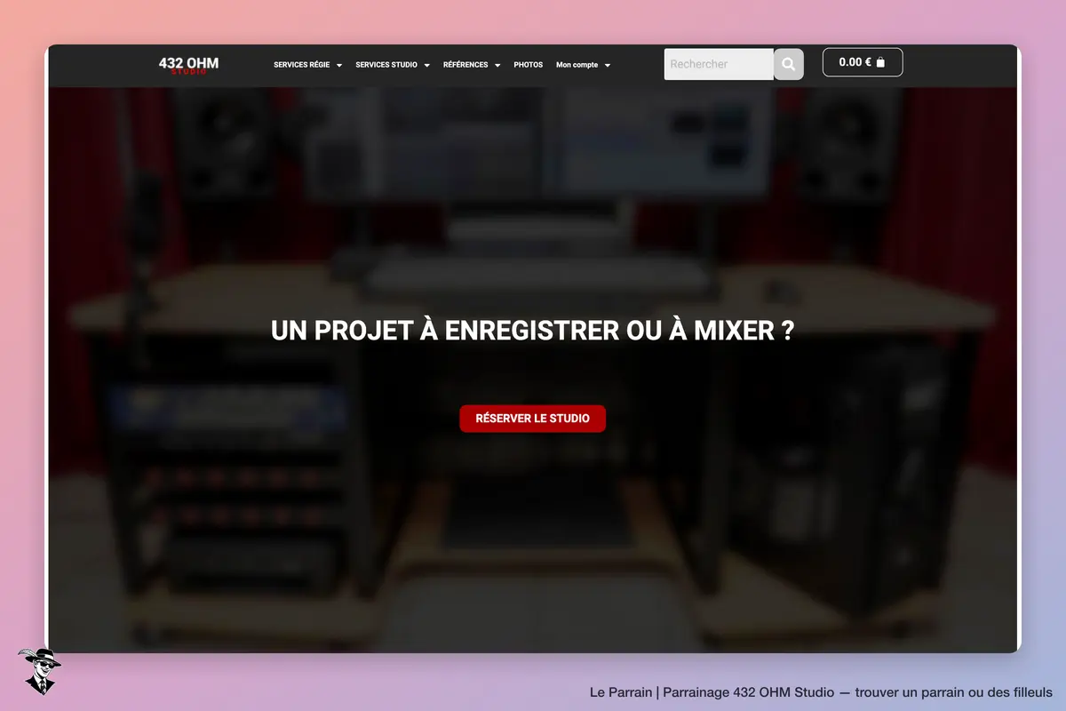 Page d'accueil de 432 OHM Studio