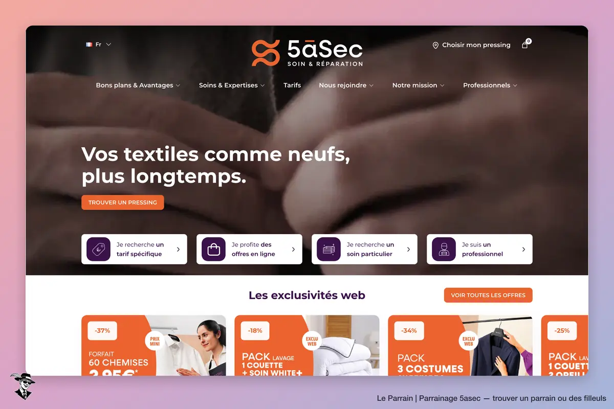 Page d'accueil de 5asec