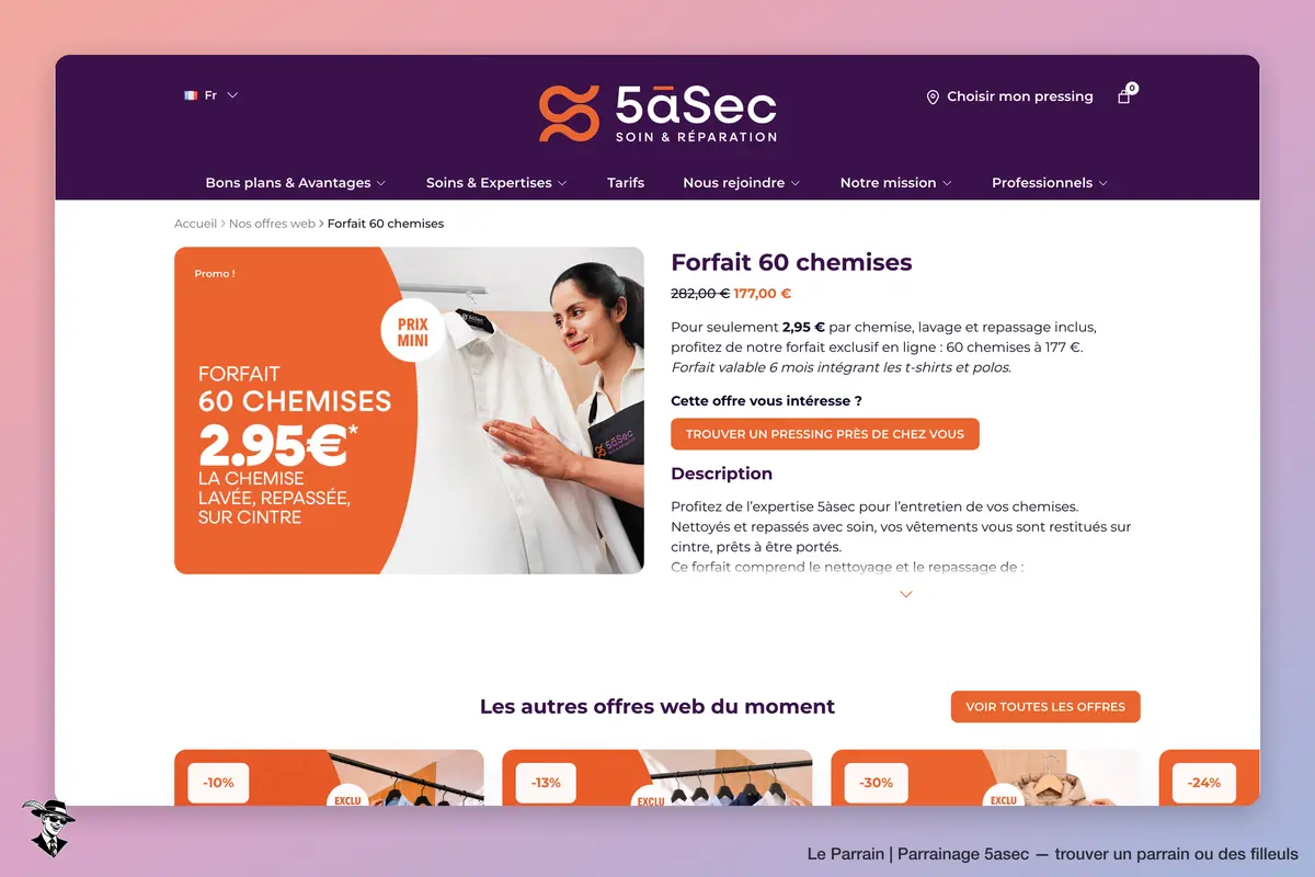 Page produit de 5asec