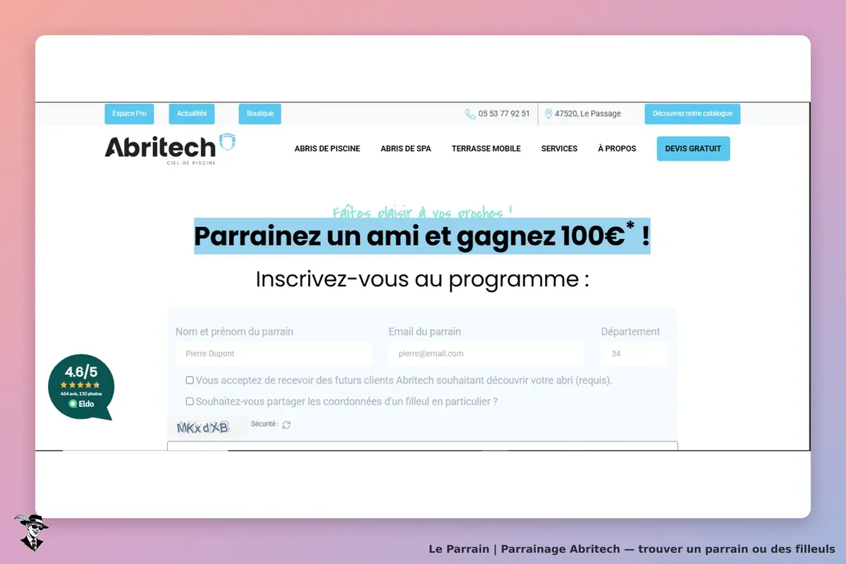 condition parrainage