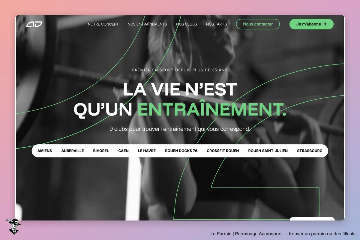 Page d'accueil de Accrosport