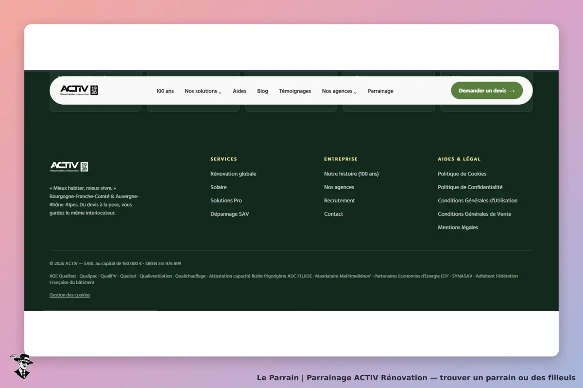 page oficiel